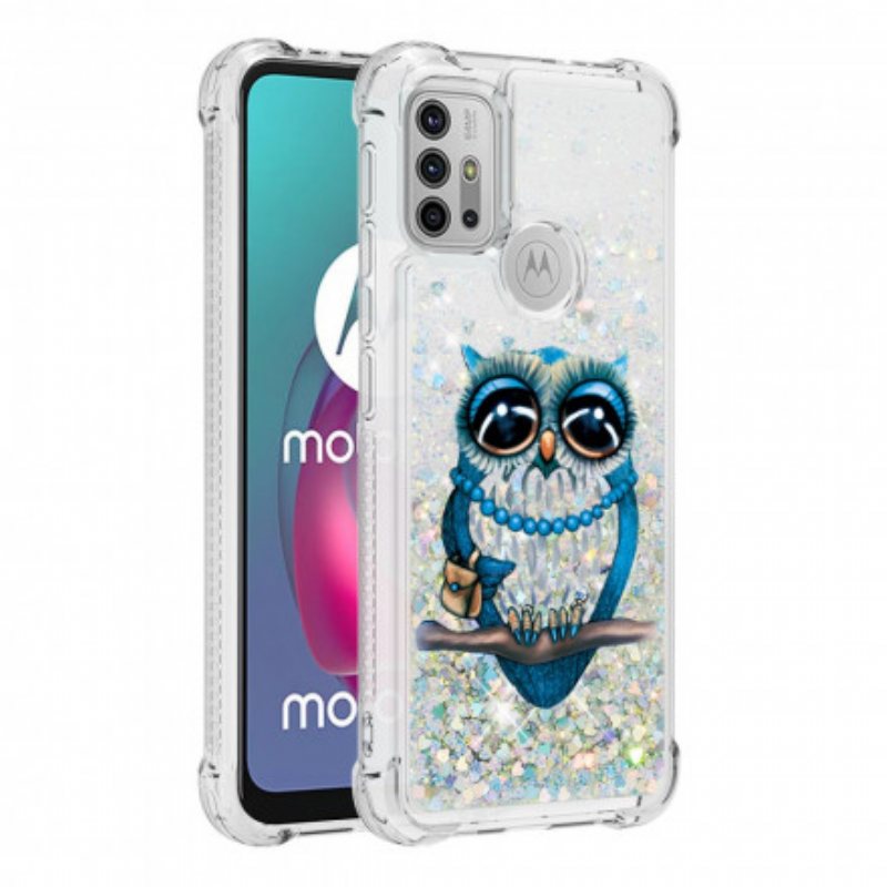 Deksel Til Moto G30 / G10 Miss Owl Paljetter