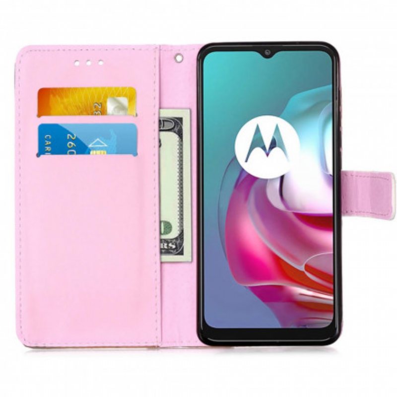 Folio Deksel Til Moto G30 / G10 Panda Galaxy