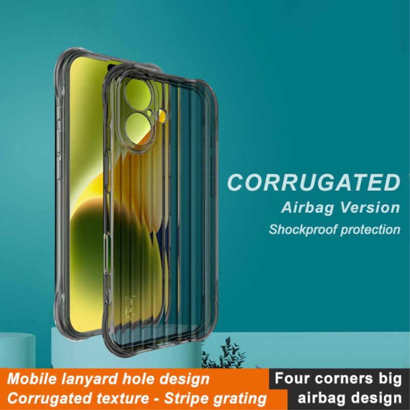 Deksel iPhone 16 Mobildeksel Wavy Texture Og Imak Airbag Protection