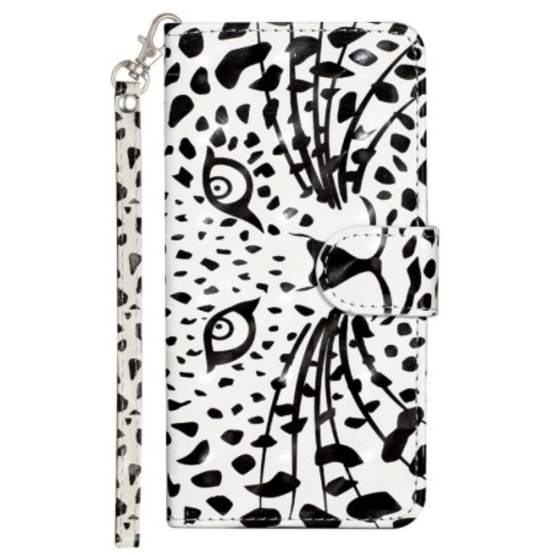 Folio Deksel iPhone 16 Leopardhode Med Stropp