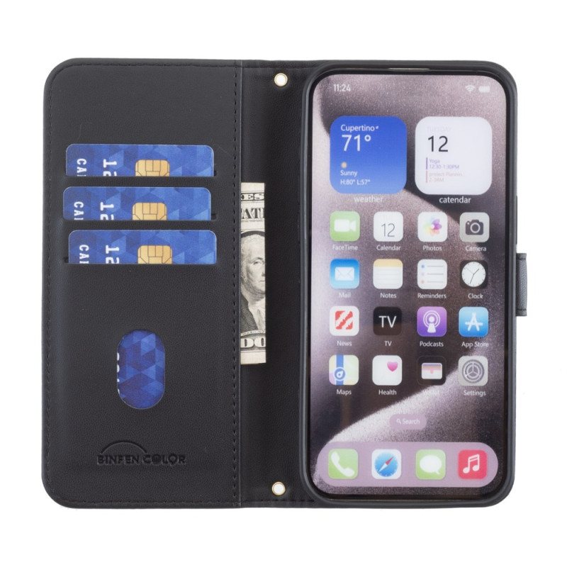 Folio Deksel iPhone 16 Premium Design Binfen Farge