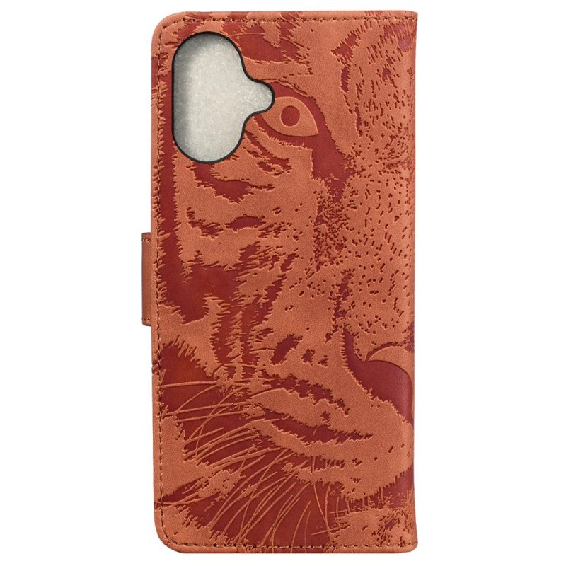 Folio Deksel iPhone 16 Tiger Footprint