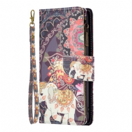 Folio Deksel iPhone 16 Tribal Elephant Wallet