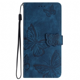 Folio Deksel Til iPhone 16 Butterflies Pattern Lommebok