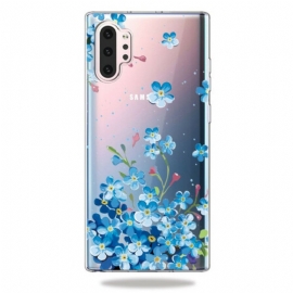 Deksel Til Samsung Galaxy Note 10 Plus Blå Blomster