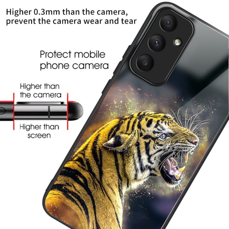 Deksel Samsung Galaxy A55 5g Brølende Tiger I Herdet Glass