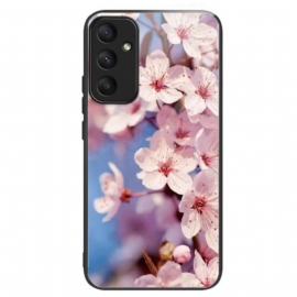 Deksel Samsung Galaxy A55 5g Ferskenblomster Av Herdet Glass