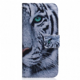 Folio Deksel Til Samsung Galaxy M33 5G Hvit Tiger