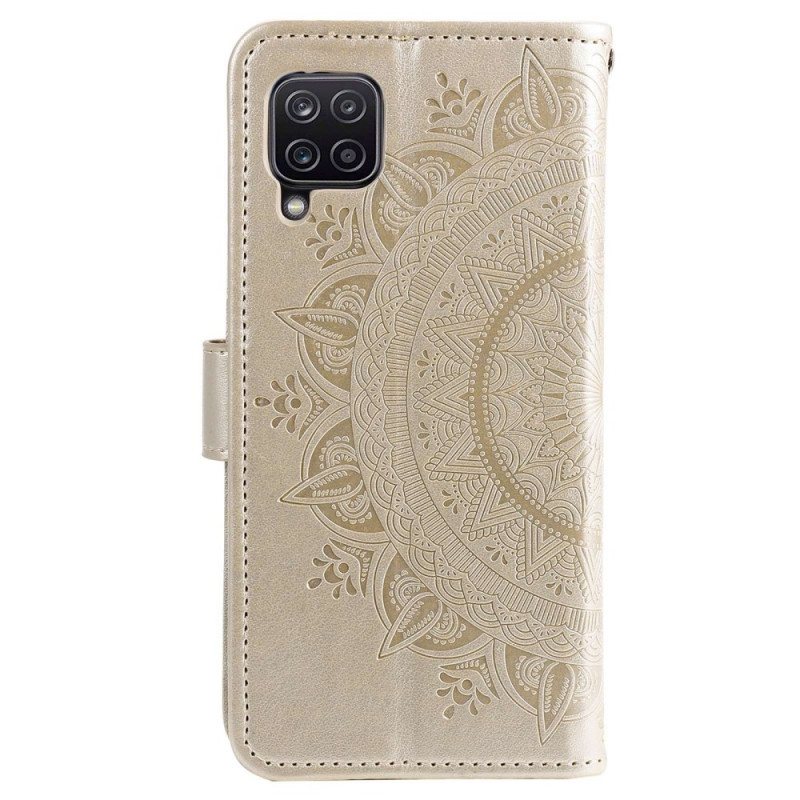 Folio Deksel Til Samsung Galaxy M33 5G Med Kjede Strappy Sun Mandala