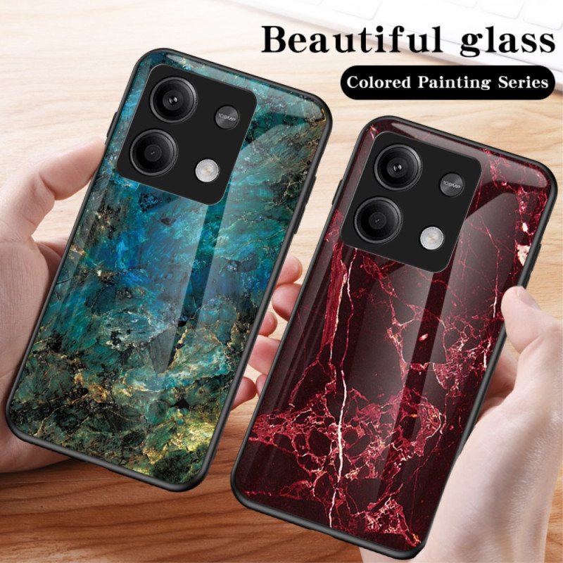 Deksel Xiaomi Redmi Note 13 5g Marmor Herdet Glass