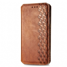 Folio Deksel Lær Xiaomi Redmi Note 13 5g Mobildeksel Vintage Leather Effect Diamonds