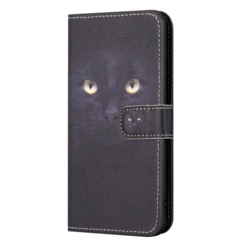 Folio Deksel Til Xiaomi Redmi Note 13 5g Strappy Cat Eyes