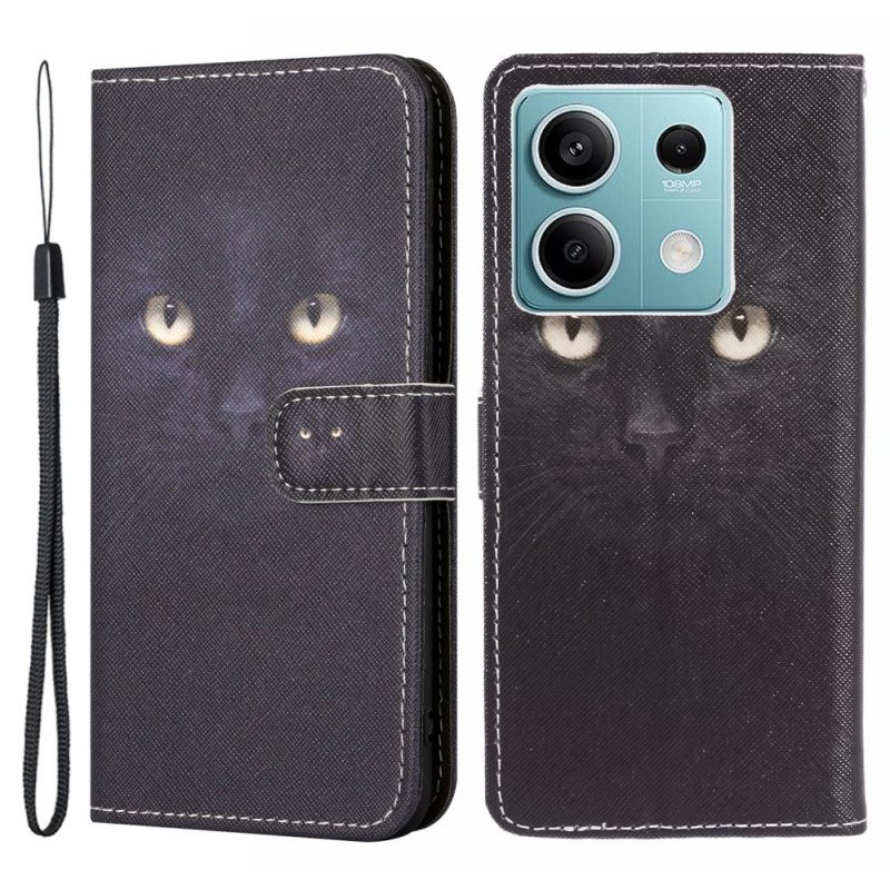 Folio Deksel Til Xiaomi Redmi Note 13 5g Strappy Cat Eyes