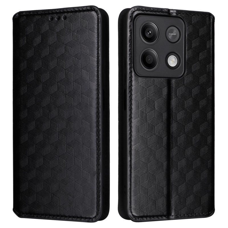 Folio Deksel Xiaomi Redmi Note 13 5g 3d-kuber Beskyttelse Deksel