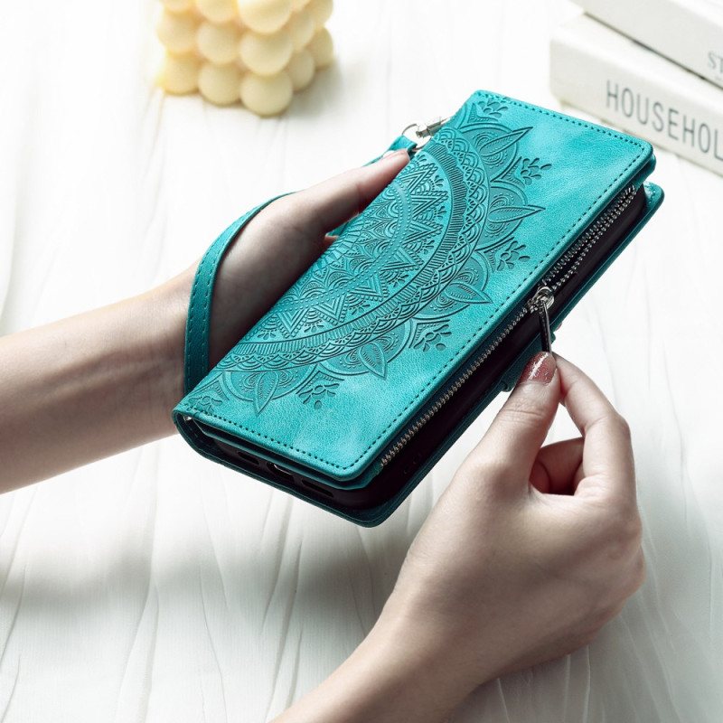 Folio Deksel Xiaomi Redmi Note 13 5g Mandala Skinneffektlommebok Med Stropp