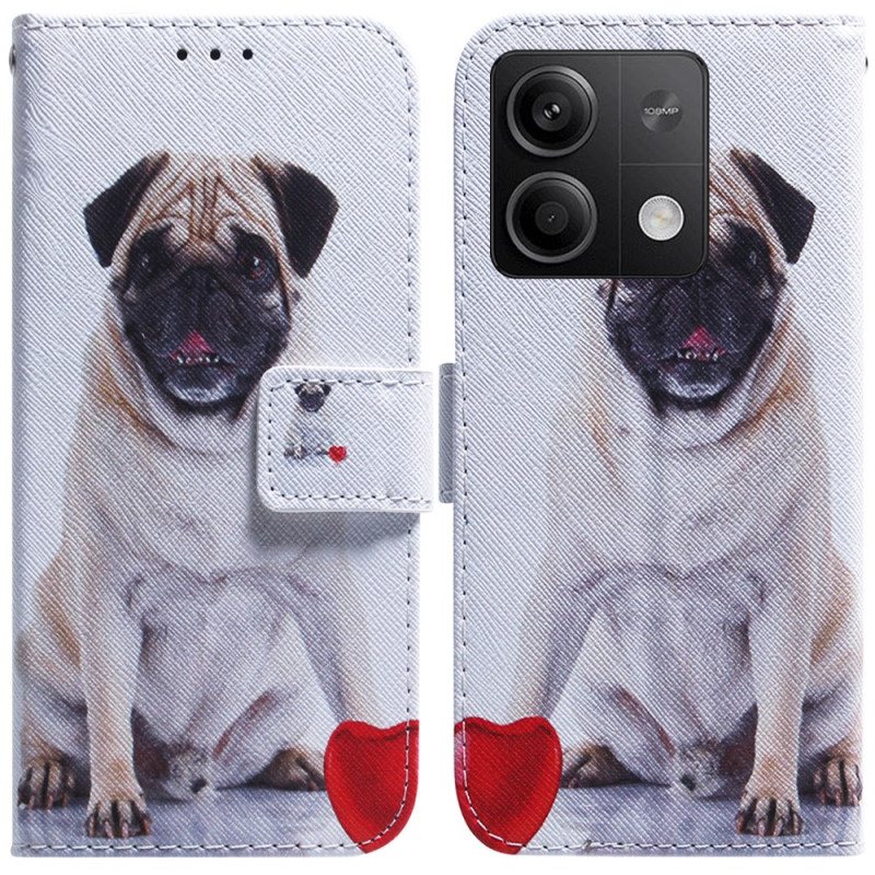 Folio Deksel Xiaomi Redmi Note 13 5g Mops Hund Beskyttelse Deksel