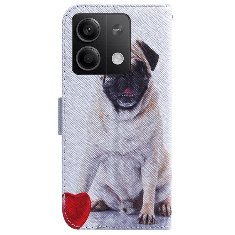 Folio Deksel Xiaomi Redmi Note 13 5g Mops Hund Beskyttelse Deksel