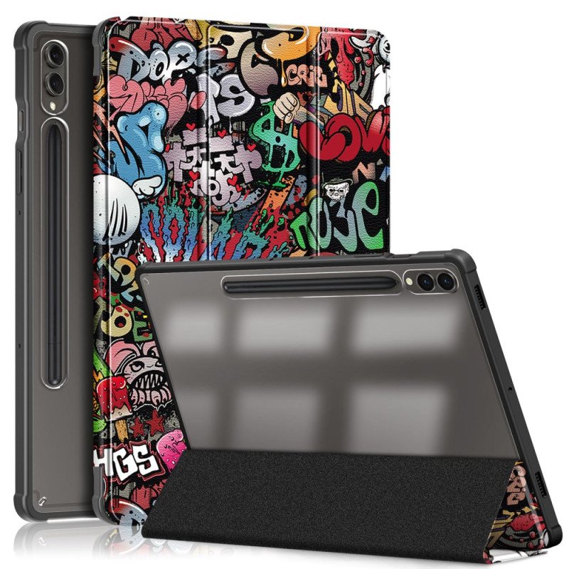 Samsung Galaxy Tab S9 Plus Transparent Graffiti Bakside