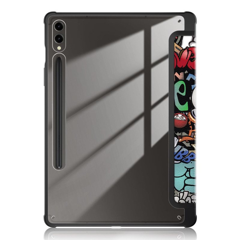 Samsung Galaxy Tab S9 Plus Transparent Graffiti Bakside