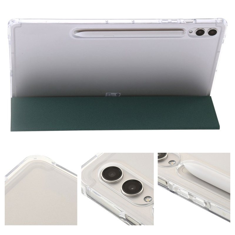 Samsung Galaxy Tab S9 Plus Tri-fold Transparent Bakside