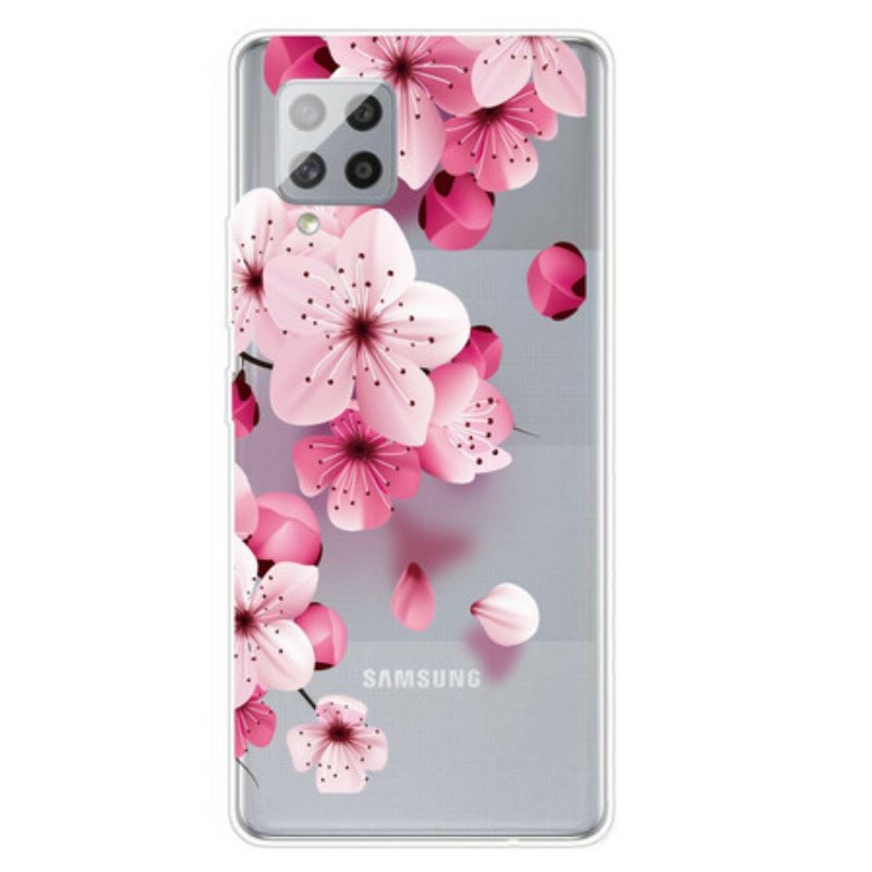 Deksel Til Samsung Galaxy A42 5G Små Rosa Blomster