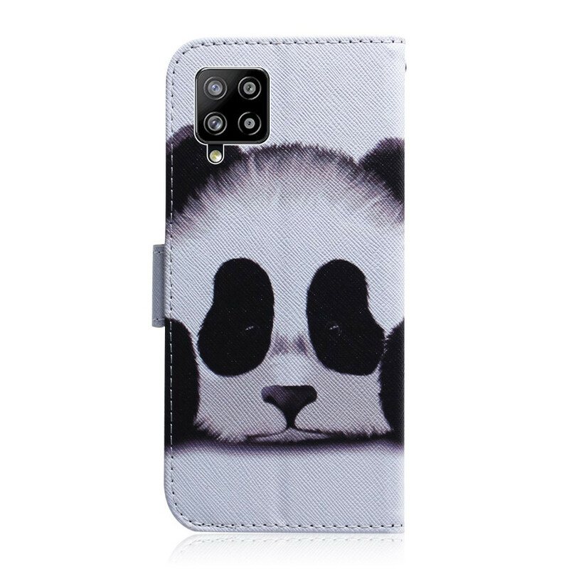 Folio Deksel Til Samsung Galaxy A42 5G Panda Ansikt