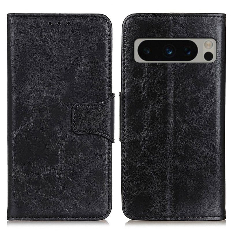 Folio Deksel Google Pixel 8 Pro Vendbar Split Leather