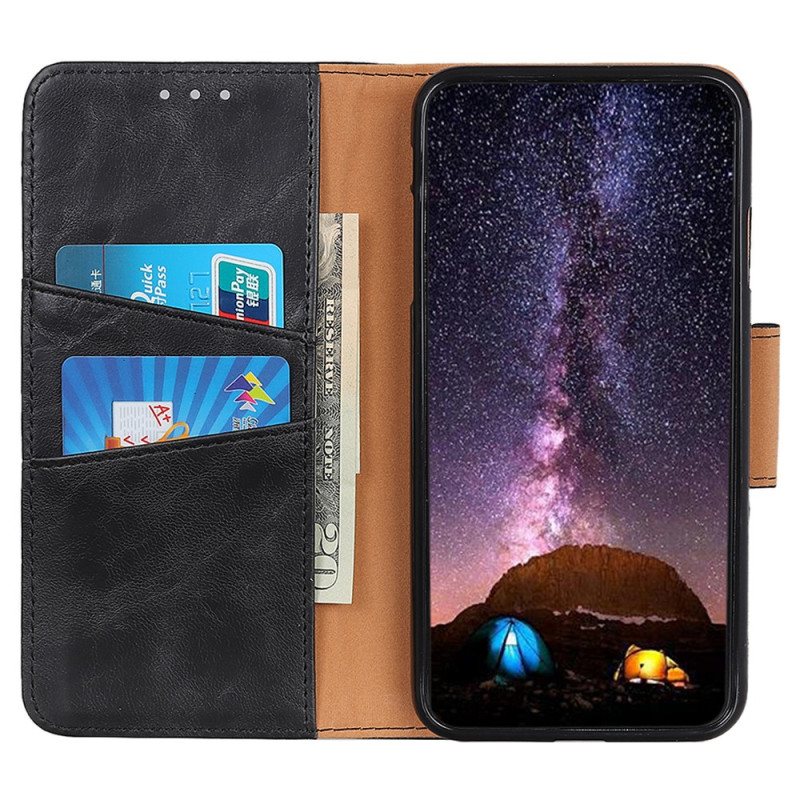 Folio Deksel Google Pixel 8 Pro Vendbar Split Leather