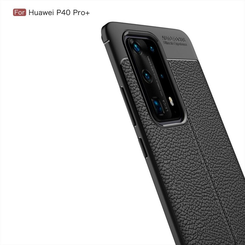 Deksel Til Huawei P40 Pro Plus Fleksibel Karbonfibertekstur