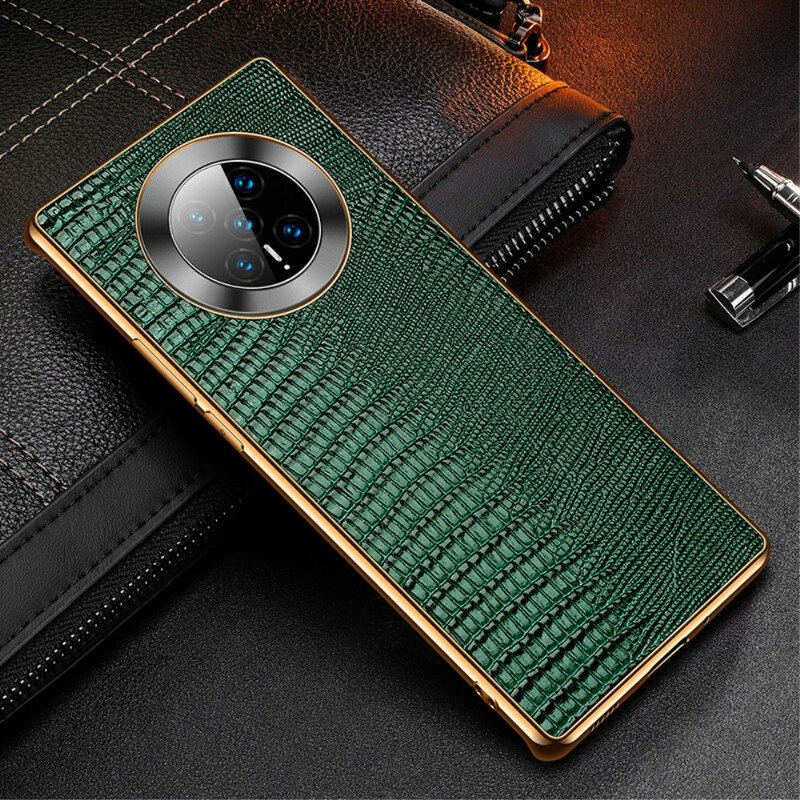 Mobildeksel Til Huawei Mate 40 Pro Ekte Lizard Texture Leather