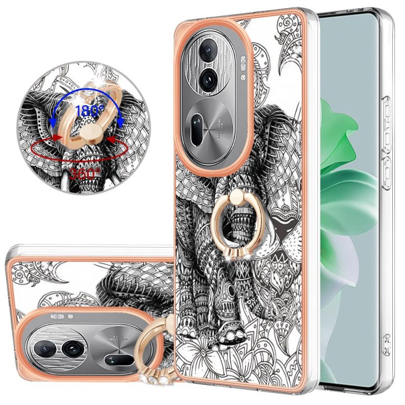 Deksel Oppo Reno 11 Pro 5g Elephant Totem Support Ring Beskyttelse Deksel