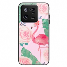 Deksel Til Xiaomi 13 Pro Flamingo Herdet Glass