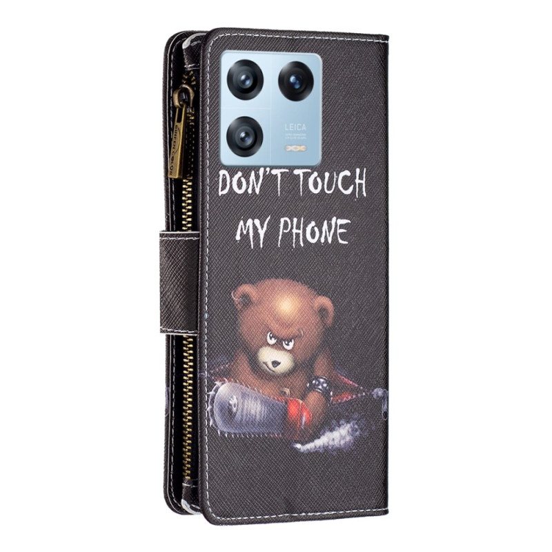 Folio Deksel Til Xiaomi 13 Pro Dangerous Bear Med Glidelås