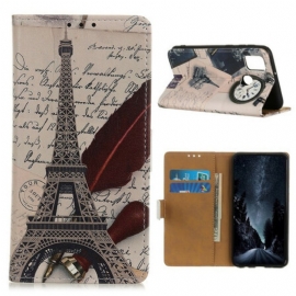 Folio Deksel Til Samsung Galaxy A21s Poetens Eiffeltårn