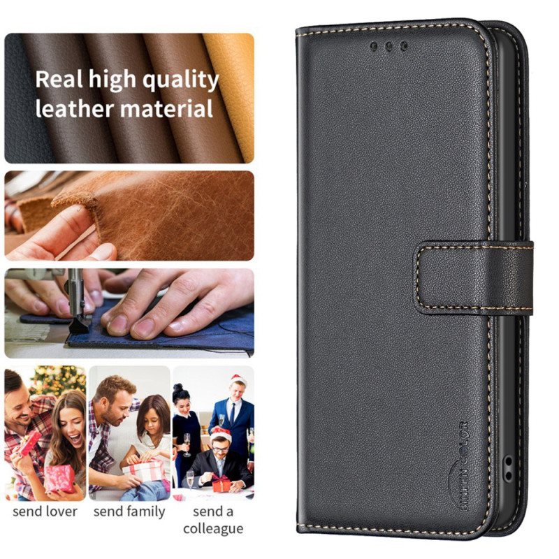 Folio Deksel Oppo Reno 11f 5g Faux Leather Binfen Farge