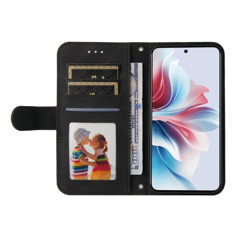 Folio Deksel Oppo Reno 11f 5g Sammenleggbar Stroppholder