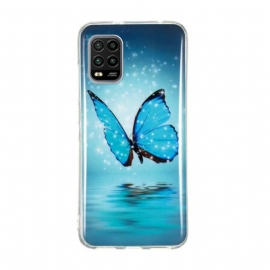 Deksel Til Xiaomi Mi 10 Lite Fluorescerende Blå Sommerfugl