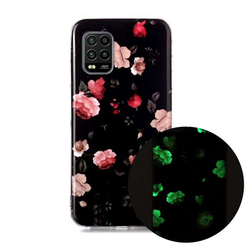 Deksel Til Xiaomi Mi 10 Lite Fluorescerende Blomster