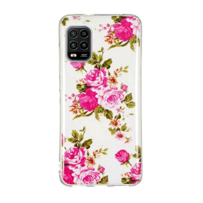 Deksel Til Xiaomi Mi 10 Lite Fluorescerende Liberty-blomster