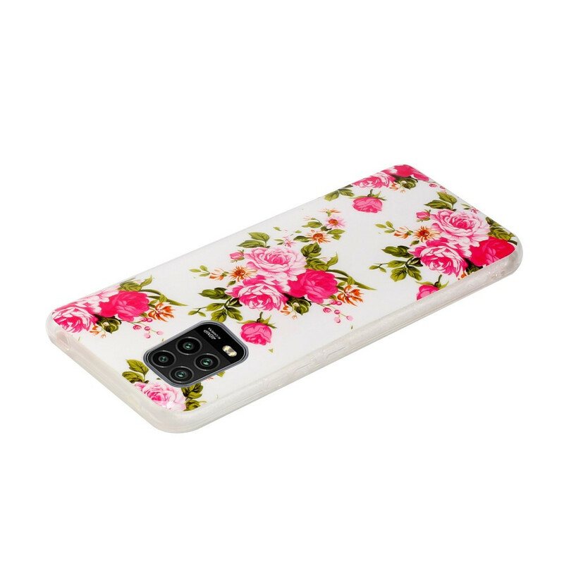 Deksel Til Xiaomi Mi 10 Lite Fluorescerende Liberty-blomster