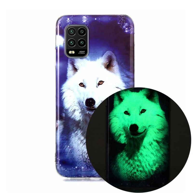 Deksel Til Xiaomi Mi 10 Lite Fluorescerende Wolf-serien