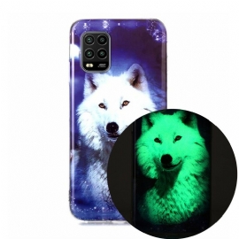 Deksel Til Xiaomi Mi 10 Lite Fluorescerende Wolf-serien