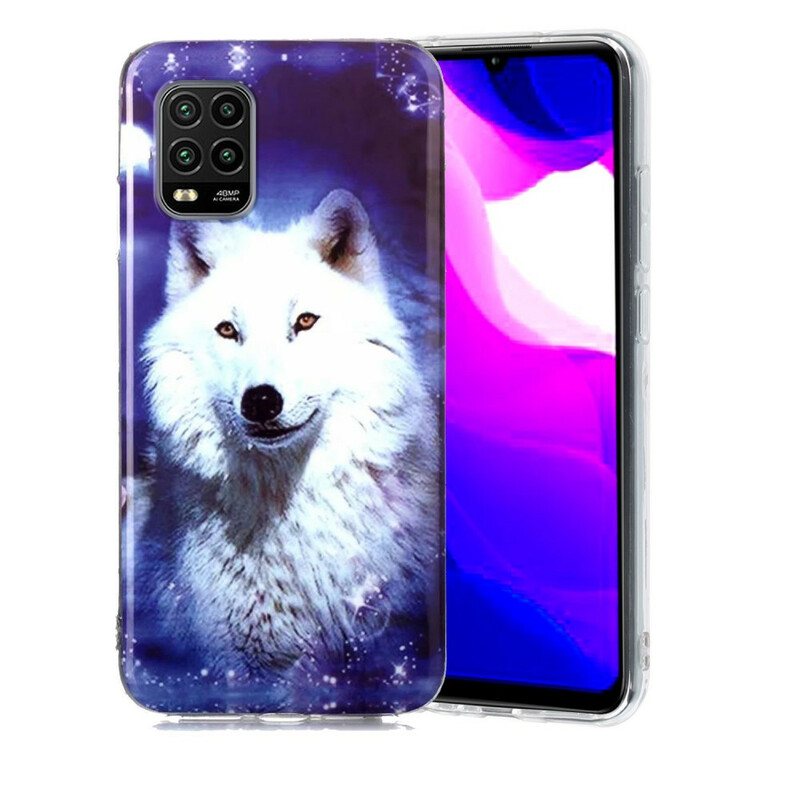 Deksel Til Xiaomi Mi 10 Lite Fluorescerende Wolf-serien