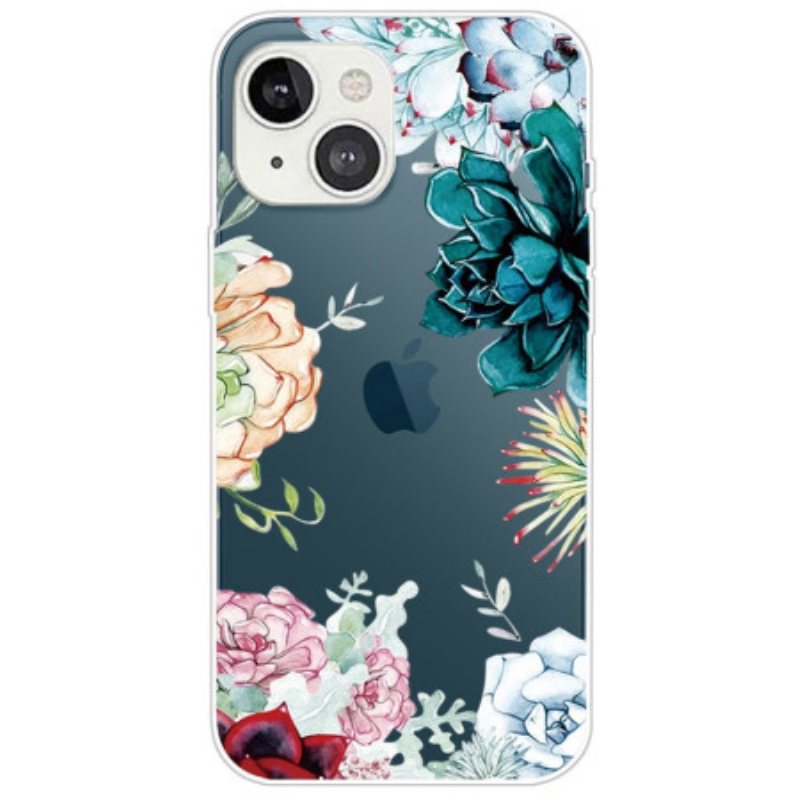 Deksel Til iPhone 14 Plus Akvarell Blomster