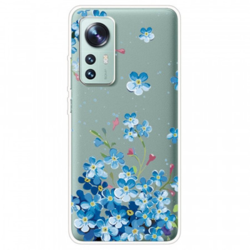 Deksel Til Xiaomi 12 / 12X Bukett Med Blå Blomster