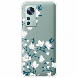 Deksel Til Xiaomi 12 / 12X Hvite Blomster