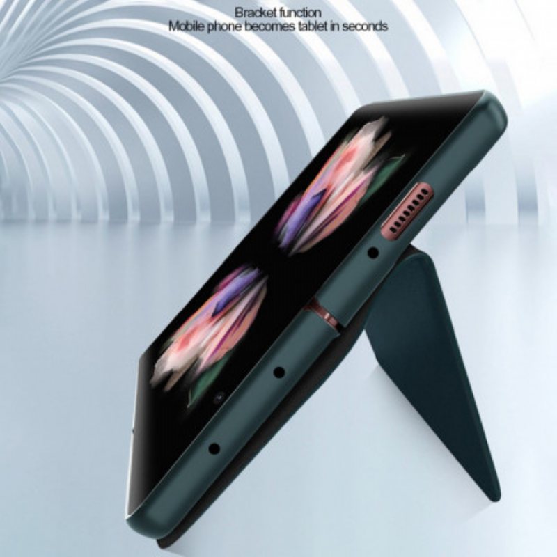 Beskyttelse Deksel Til Samsung Galaxy Z Fold 3 5G Folio Deksel Skin-touch Splittskinn