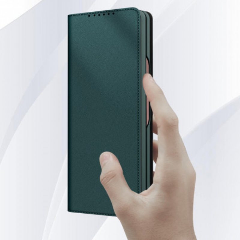 Beskyttelse Deksel Til Samsung Galaxy Z Fold 3 5G Folio Deksel Skin-touch Splittskinn