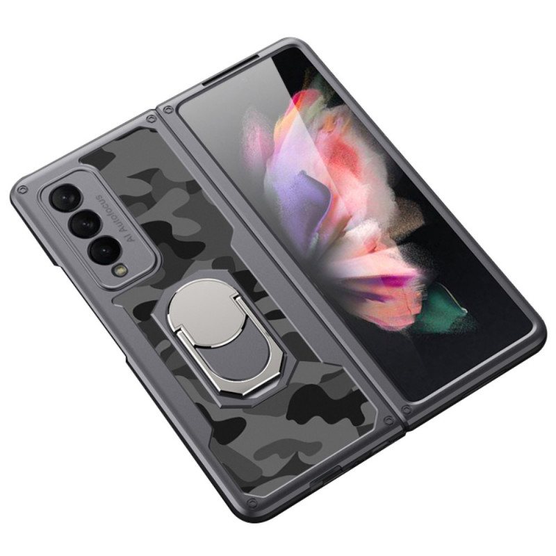 Deksel Til Samsung Galaxy Z Fold 3 5G Camouflage Ring-støtte Gkk