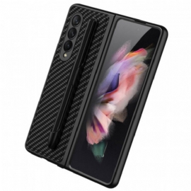 Deksel Til Samsung Galaxy Z Fold 3 5G Carbon Fiber Stylus Holder Gkk